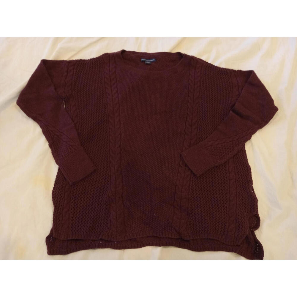 American Eagle Outfitters Women's Size Medium Maroon Kint Pullover Sweater